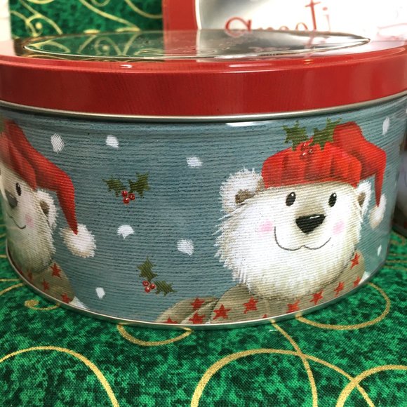 COOKIE Cake Candy Christmas Metal Set of 3 Storage Tins  Canisters NWT - Picture 4 of 7